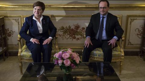 Premier Szydło w Paryżu po spotkaniu z Hollande&#039;em