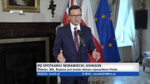 Morawiecki: omawialiśmy z Borisem Johnsonem mechanizmy wyjścia z kryzysu, jednym z nich są sankcje 