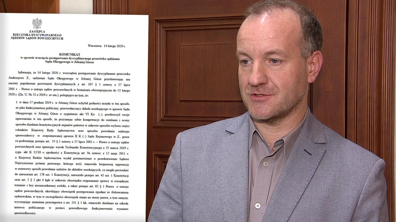 Zapytał o sędziego wskazanego przez nową KRS. Ma zarzuty dyscyplinarne