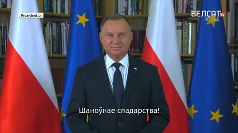 Prezydent Duda zwrócił się do Białorusinów 