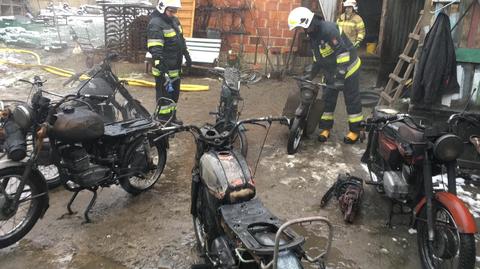 Laski: Pożar garażu. Spłonęły zabytkowe motocykle