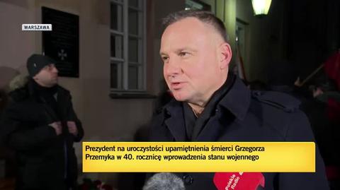 Andrzej Duda: Polska cały czas boleje z powodu tamtych czasów i ofiar stanu wojennego