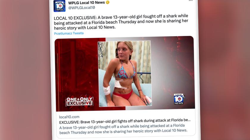 13-letnia Elli Reed odparła atak rekina w Fort Pierce na Florydzie