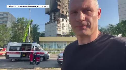 Eksplozja bloku mieszkalnego w Kijowie. Witalij Kliczko na miejscu wybuchu 