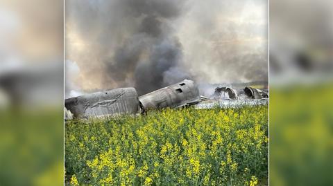 Moment katastrofy samolotu Tu-22M3. Siły lądowe Ukrainy publikują nagranie 