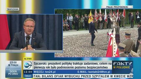 "Prezydent podniósł poziom bezpieczeństwa na wyższy poziom"