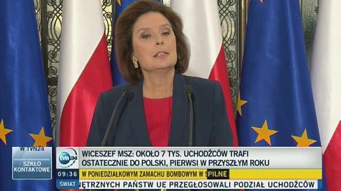 Kidawa-Błońska apeluje polityków, by nie straszyli Polaków kwestią uchodźców