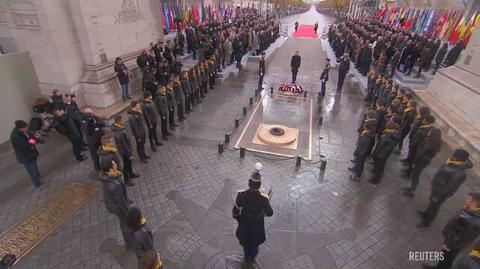 World leaders at commemorations of Armistice Day in Paris