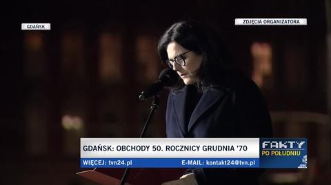 Przemówienie prezydent Gdańska Aleksandry Dulkiewicz