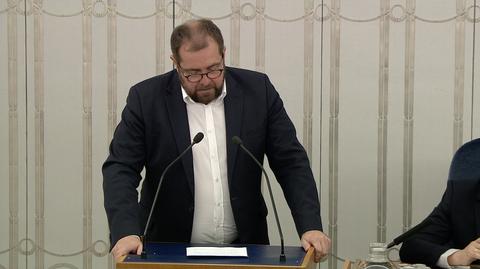 Aleksander Pociej w Senacie o ustawie represyjnej