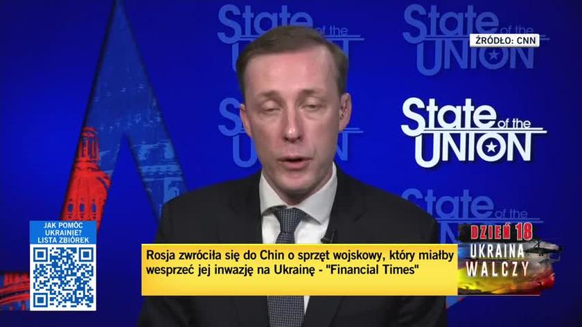Jake Sullivan warned against China "Providing support to Russia to mitigate the effects of sanctions"