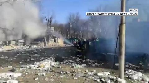 Atak na Kijów. Ostrzelane osiedle mieszkaniowe w dzielnicy Padół (18.03)