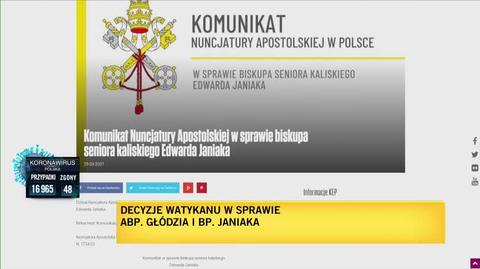 Biskup Janiak ukarany przez Watykan. Komunikat Nuncjatury Apostolskiej