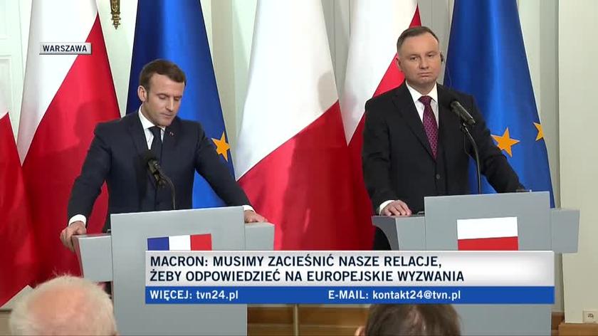 Macron: wyraziłem zaniepokojenie związane z wprowadzanymi reformami wymiaru sprawiedliwości