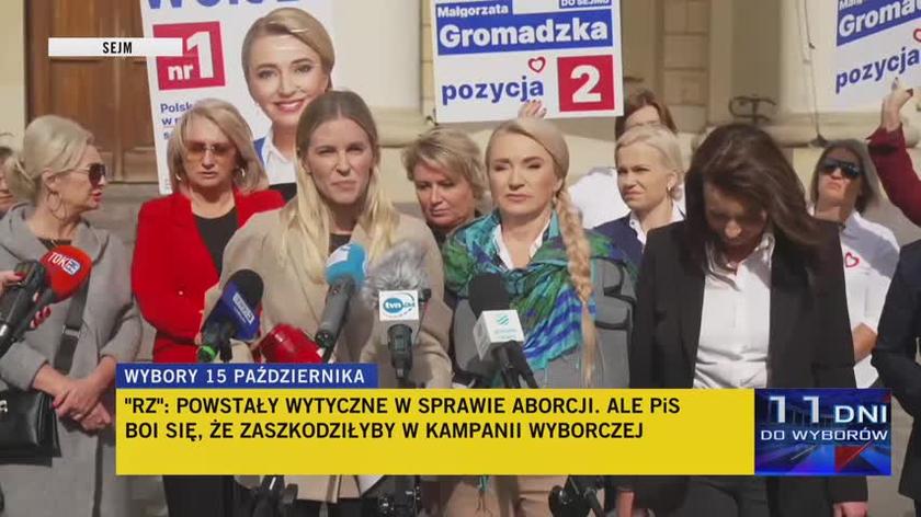 Gajewska: Guidelines on abortion are not published because PiS is afraid of the reaction of voters.  We have an election fair
