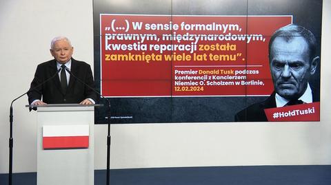 Kaczyński: Niemcy się po prostu niestety nie zmieniły w relacji z Polakami. A Donald Tusk się w to wpisuje