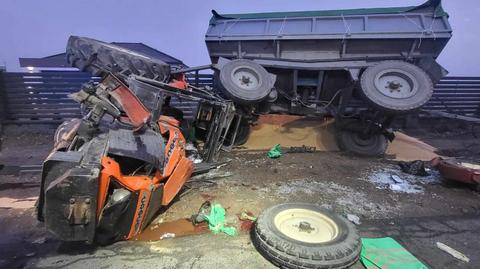 Marcinkowo. Ciągnik rolniczy zderzył się z samochodem osobowym