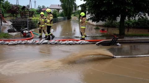 Skutki opadów deszczu w Prabutach