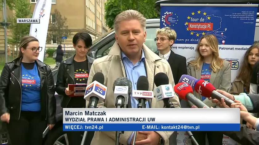 Profesor Marcin Matczak wspiera Tour de Konstytucja