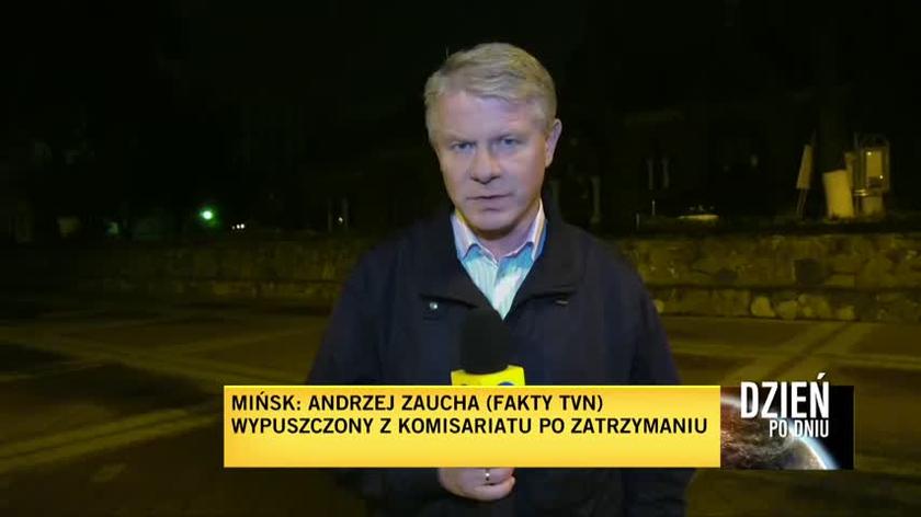 Korespondent "Faktów" TVN Andrzej Zaucha o zatrzymaniu jego i innych dziennikarzy w Mińsku