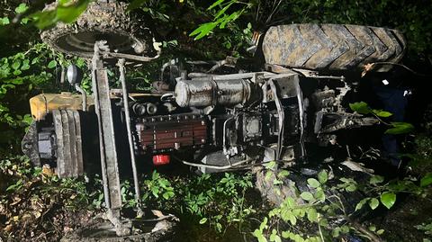 Ciągnik przygniótł traktorzystę w lesie. 56-latek nie przeżył (materiał z 20.09.2022)