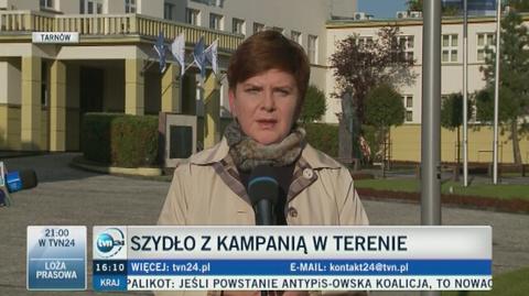 Beata Szydło życzy powodzenia Barbarze Nowackiej