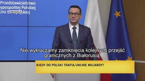 Premier Morawiecki: nie wykluczamy zamknięcia kolejnych przejść granicznych z Białorusią