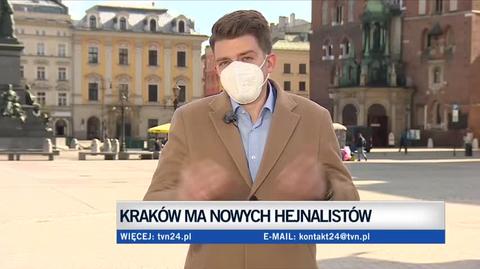 Nowi hejnaliści w Krakowie (wideo archiwalne z maja 2021 roku)