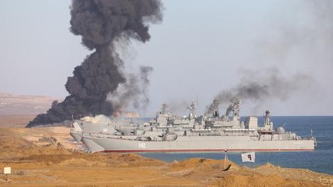 Ukraiński sztab: zaatakowaliśmy rosyjski okręt desantowy pociskami manewrującymi