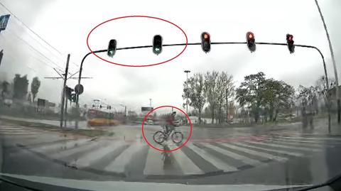 Do zdarzenia doszło na dużym skrzyżowaniu w Łodzi