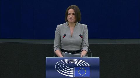 Swiatłana Cichanouska wystąpiła w Parlamencie Europejskim 