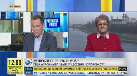 87-latka zbiera na WOŚP w Krakowie