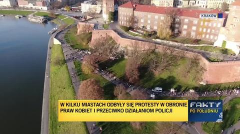 Protest w Krakowie po orzeczeniu TK ws. aborcji