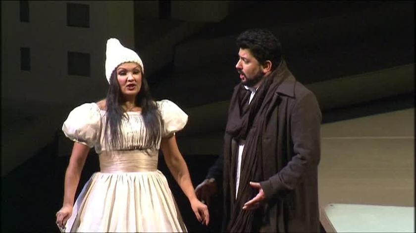 Anna Netrebko at the rehearsal of the opera "Manon Lescaut" Giacomo Puccini in Moscow (2016 recording)