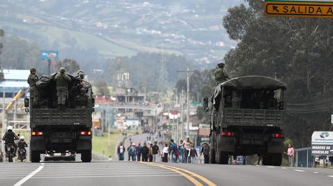 Setki aresztowanych na skutek ogólnokrajowych protestów w Ekwadorze