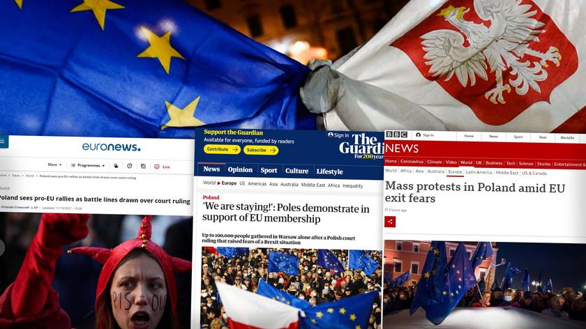 Światowe media o prounijnych demonstracjach w Polsce