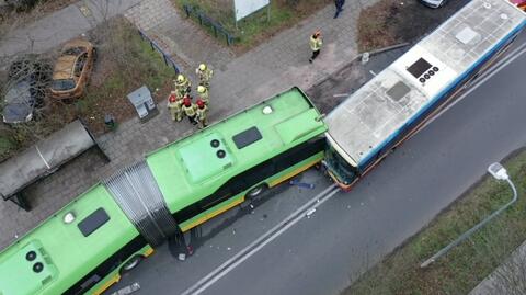 Poznań, 28 Czerwca. Zderzenie dwóch autobusów. Są poszkodowani