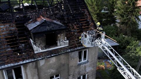 Jegłownik. Pożar budynku mieszkalnego