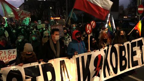 Protest w Łodzi 28 listopada. Relacja reportera TVN24