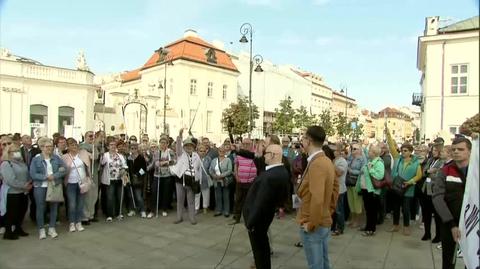 Protest osób niewidomych i słabowidzących w Warszawie