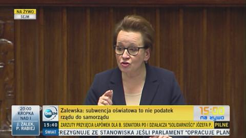 Anna Zalewska: Miliard złotych zostanie zabrany samorządowcom? To nieprawda