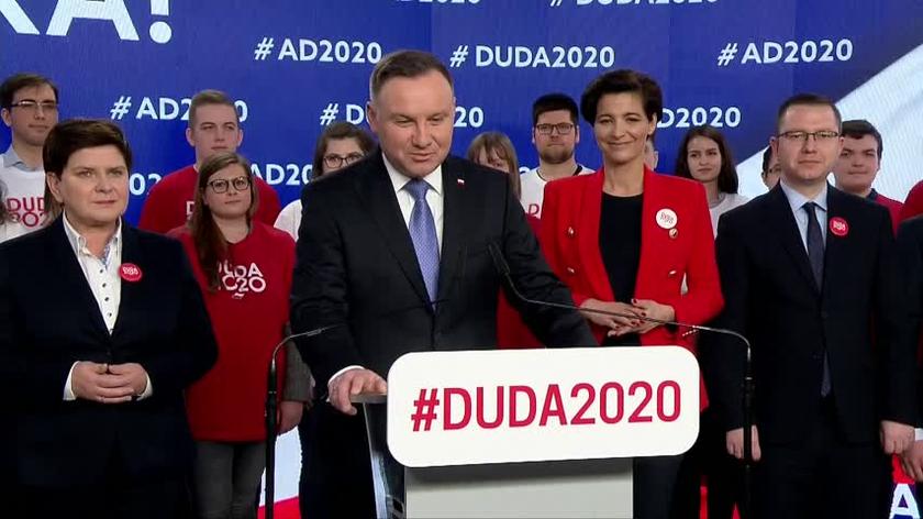 Prezydent Andrzej Duda przedstawił sztab wyborczy
