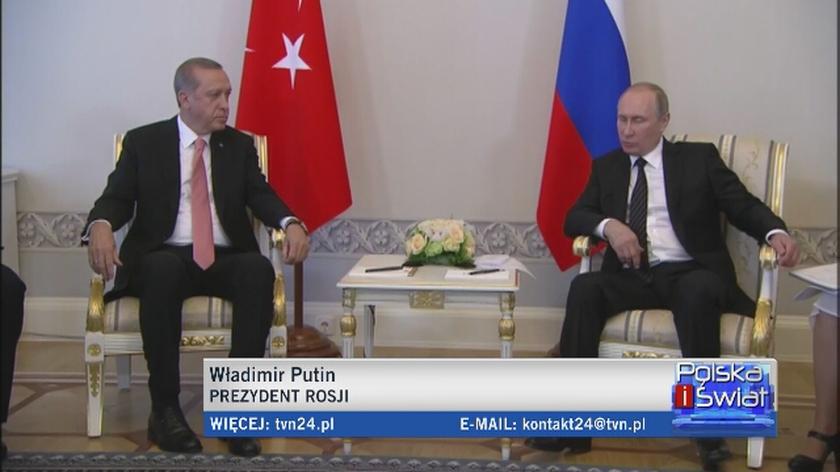 Pojednanie Turcji z Rosją? Erdogan spotkał się z Putinem