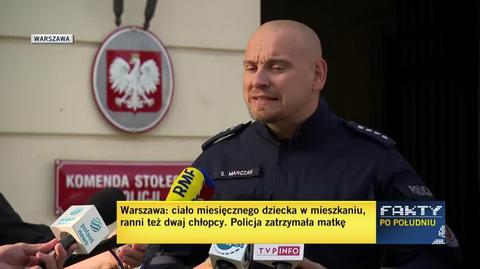 Rzecznik Komendy Stołecznej Policji Sylwester Marczak o zatrzymaniu matki martwego niemowlaka