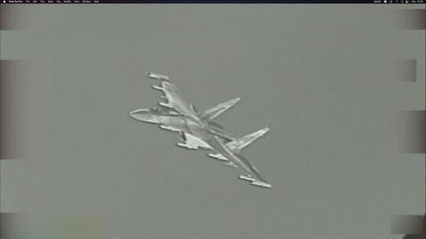 Rosyjski myśliwiec Su-35 nad Syrią (nagranie z 18 kwietnia 2023 r.)