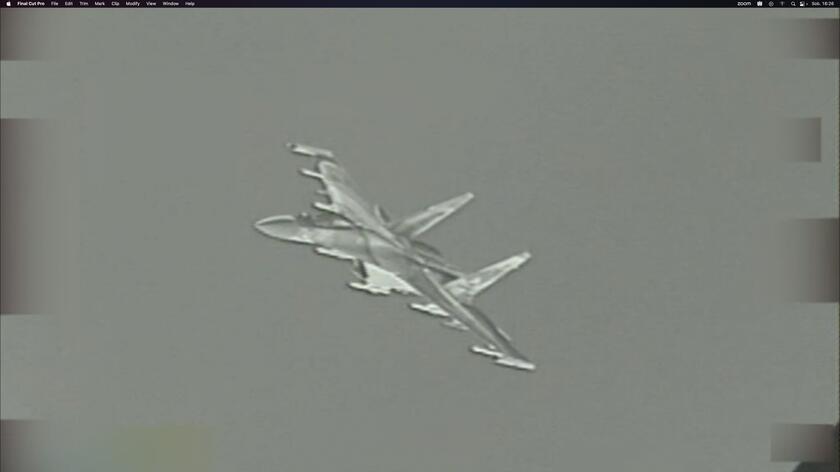 Avion de luptă rus Su-35 deasupra Siriei (18 aprilie 2023)