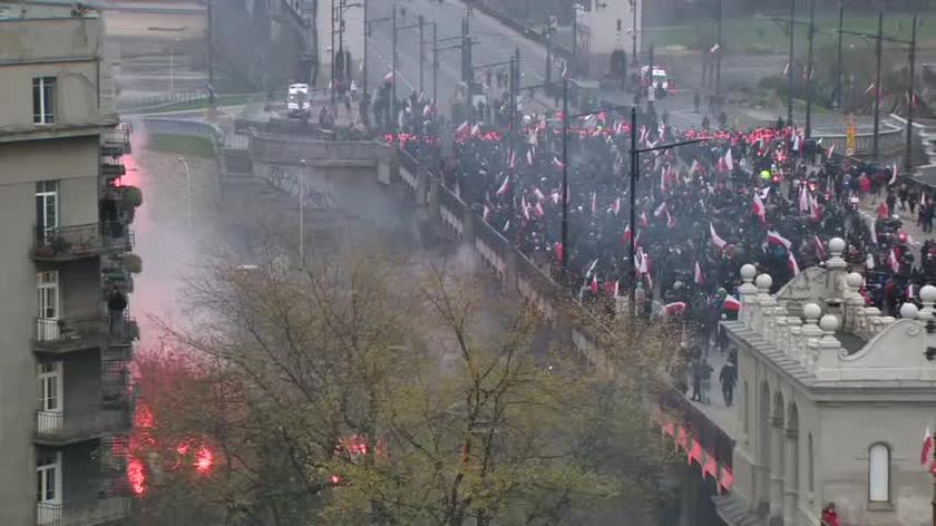 Gwałtowny przebieg marszu w Warszawie