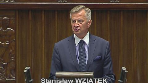 Stanisław Wziątek wypowiedział się w imieniu klubu SLD