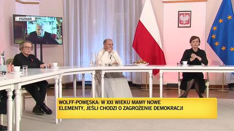 Kwaśniewski podczas debaty na rzecz demokracji w ramach projektu "Wolność kocham i rozumiem"