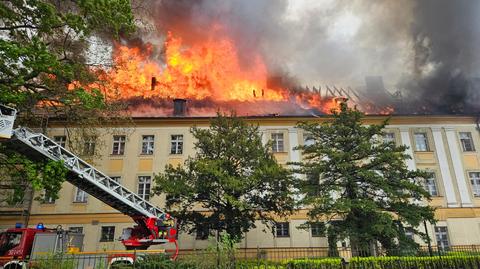 Poważny pożar budynku Akademii w Gorzowie Wielkopolskim